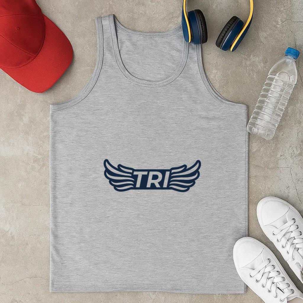 Badges Cut Out Tri Classic Unisex Tank Top