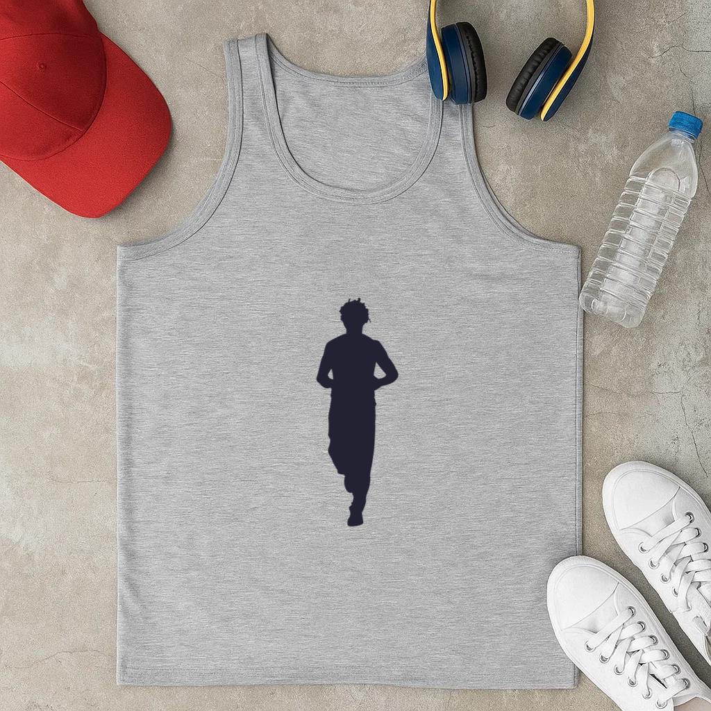 Boy Running Marathon Silhouette Classic Unisex Tank Top