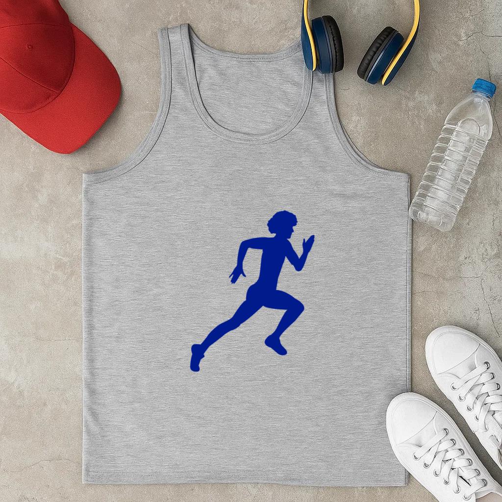 Boy Silhouette Running Classic Unisex Tank Top