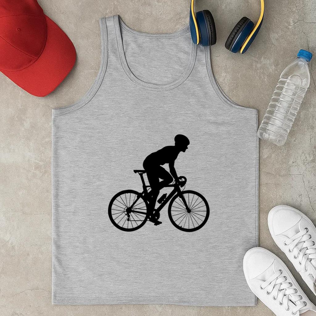 Ciclying Triathlon Athlete Silhouette Classic Unisex Tank Top