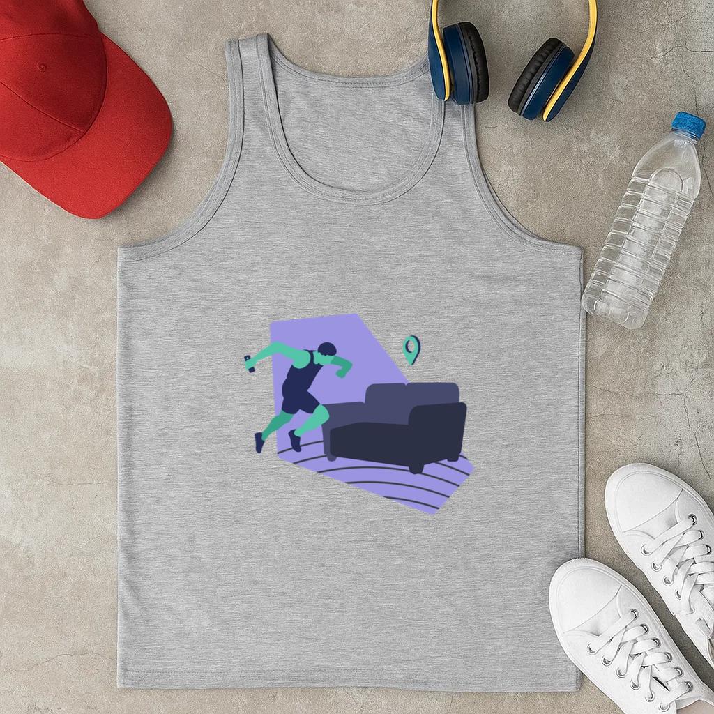 Couch Marathon Sport People Classic Unisex Tank Top