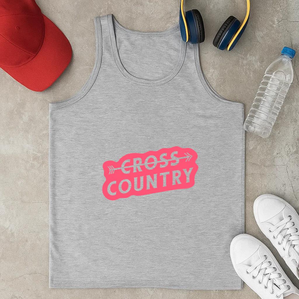 Cross Country Running Cut Out Badge Classic Unisex Tank Top
