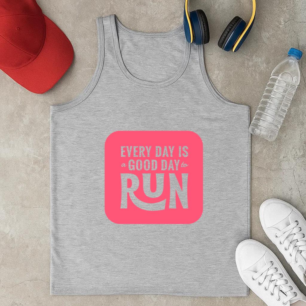 Everyday Is A Good Run Running Badge Cut Out Classic Unisex Tank Top