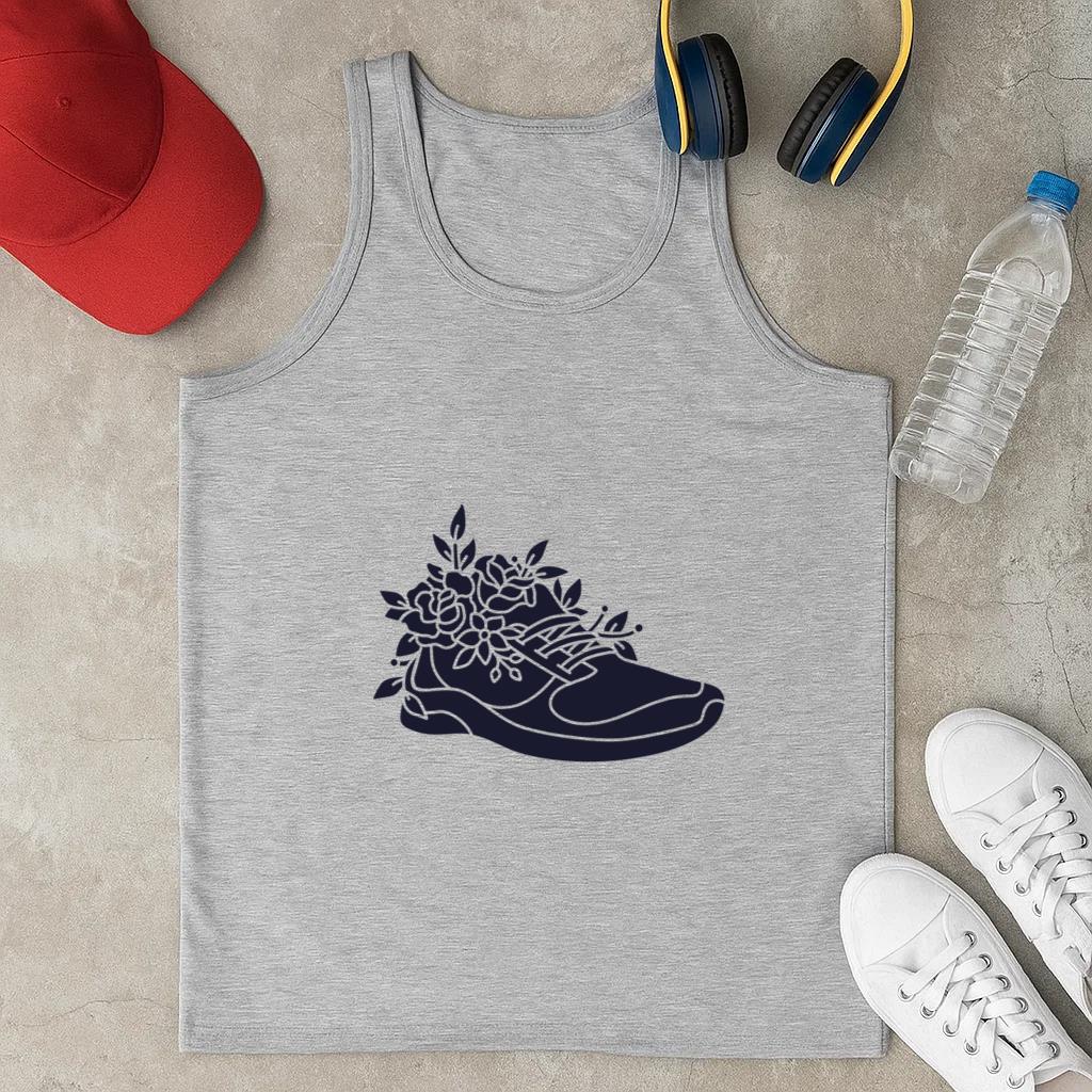 Flowers Simple Running Shoe Classic Unisex Tank Top