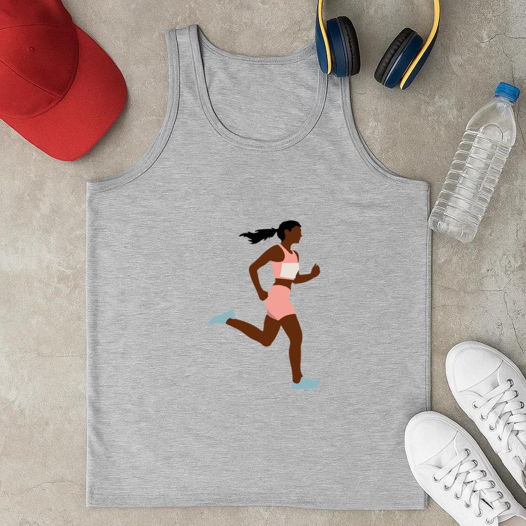 Girl Flat Running Classic Unisex Tank Top