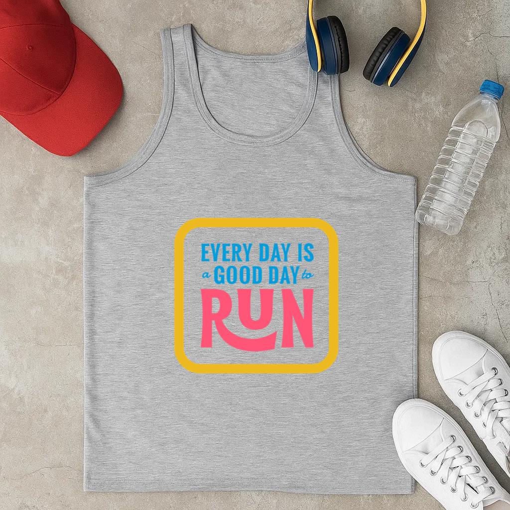 Good Day To Run Flat Badge Classic Unisex Tank Top