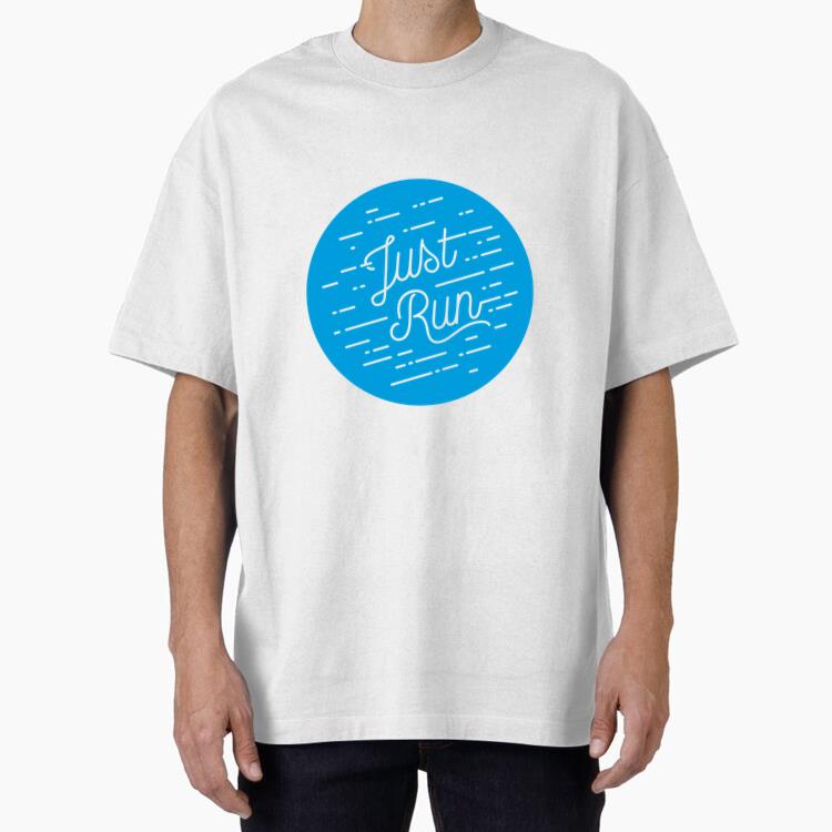 Just Run Cut Out Badge T-Shirt