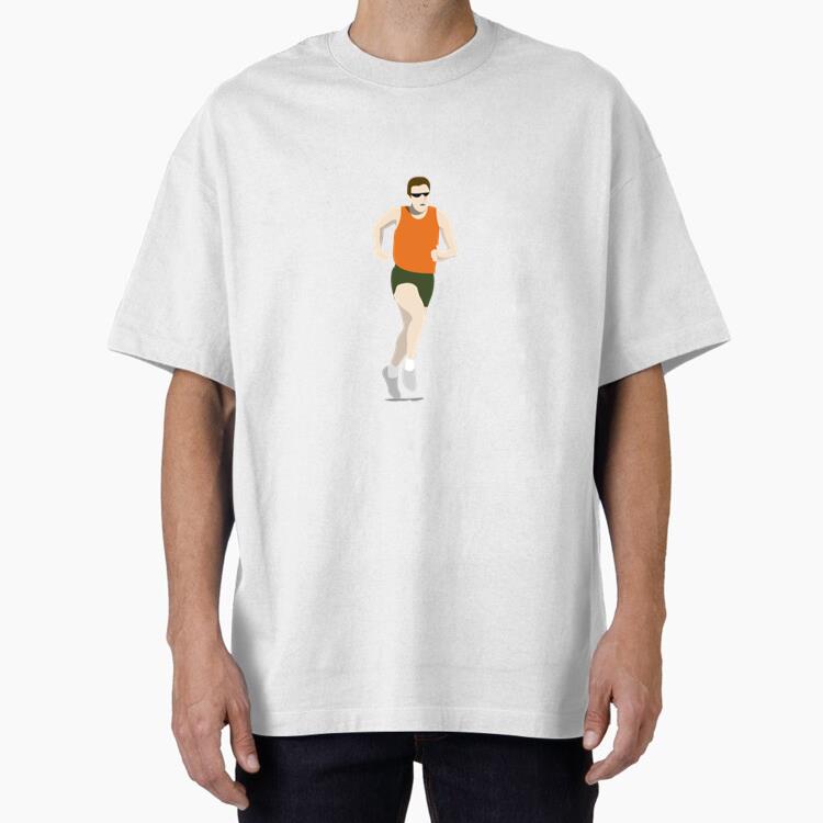 Man Doing Marathon Cartoon T-Shirt