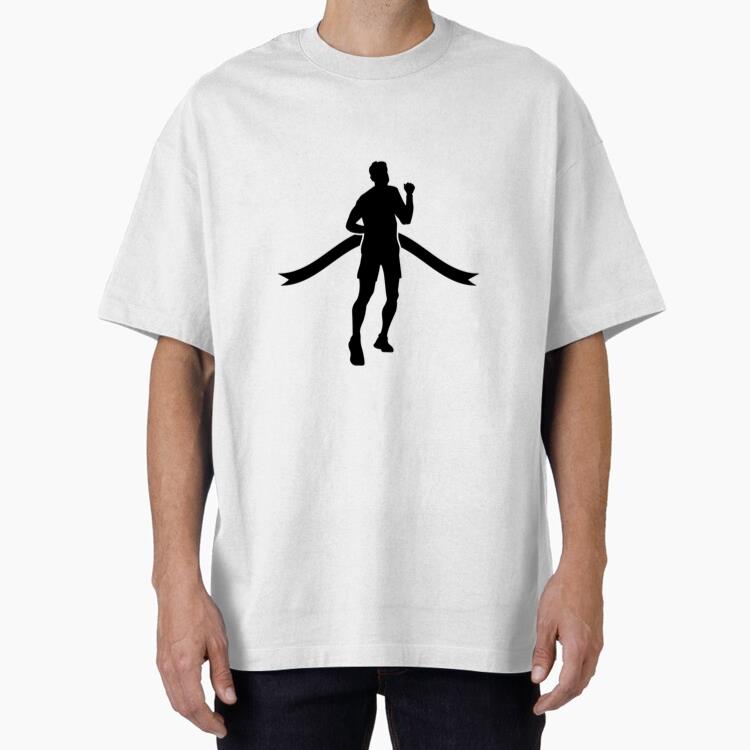 Man Runner On The Finish Line Cut Out T-Shirt
