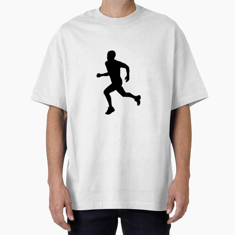 Man Running Black Silhouette T-Shirt
