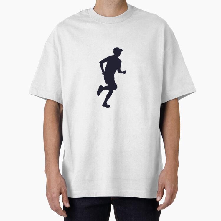 Man Running With Hat Silhouette T-Shirt